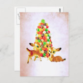 Gumdropの木によるヴィンテージの子鹿 ポストカード (正面/裏面)