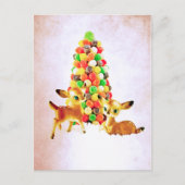 Gumdropの木によるヴィンテージの子鹿 ポストカード (正面)