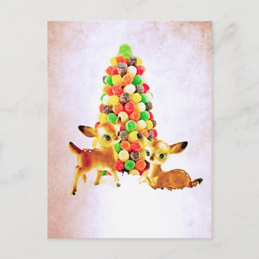 Gumdropの木によるヴィンテージの子鹿 ポストカード (正面)