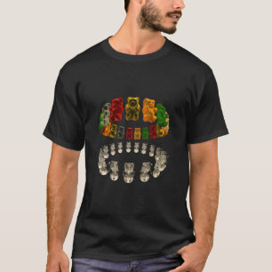 Gummiくまのハローの反射の暗闇 Tシャツ