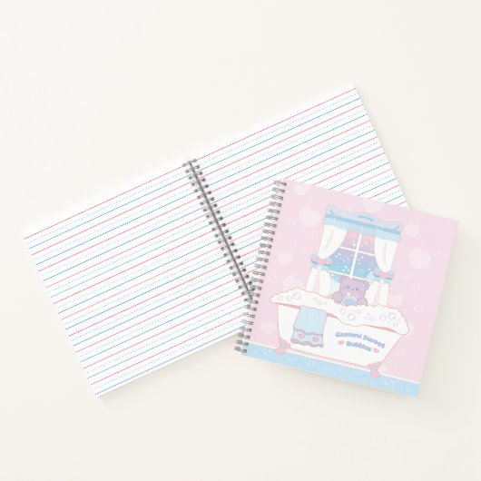 Gummi Sweet Bubbles Square Notebook ノートブック (内部)