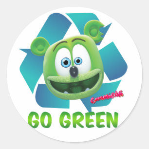 Gummibär (粘着性くま)のアースデーのステッカー ラウンドシール