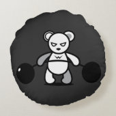 Gummy Bear Factory Gym/Fitness  Throw Pillow ラウンドクッション (裏面)