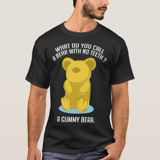 Gummy Bear Funny Foodie and Funny Person Tシャツ (正面)