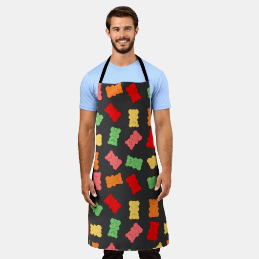 Gummy Bear Patterns エプロン (着用した状態)