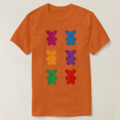 Gummy bear six pack abs, funny gummy bear abs  tシャツ (デザイン正面)
