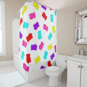 gummy bears colorful rainbow candy シャワーカーテン (インサイチュ)