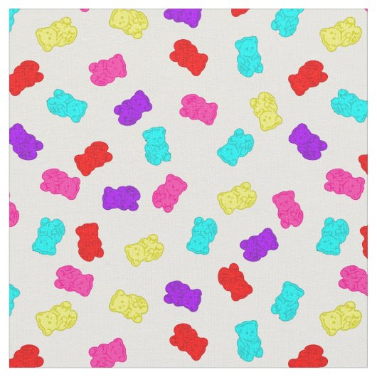 gummy bears colorful rainbow candy ファブリック (クローズアップ)