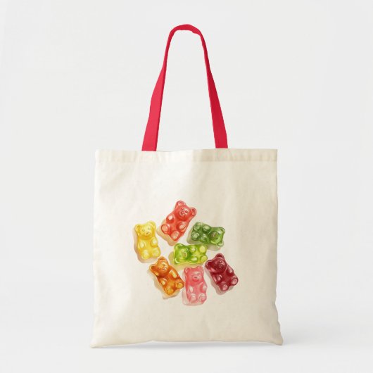 Gummy Bears Mint Pink Yellow Fruit Birthday トートバッグ (正面)