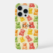 Gummy Bears Mint Pink Yellow Fruit Birthday iPhoneケース (裏面)