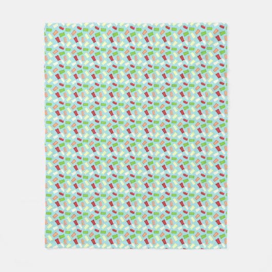 Gummy Bears Repeating Seamless Pattern フリースブランケット (正面)