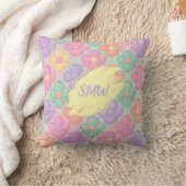Gummy Candy Floral Personalized Throw Pillow クッション (ブランケット)