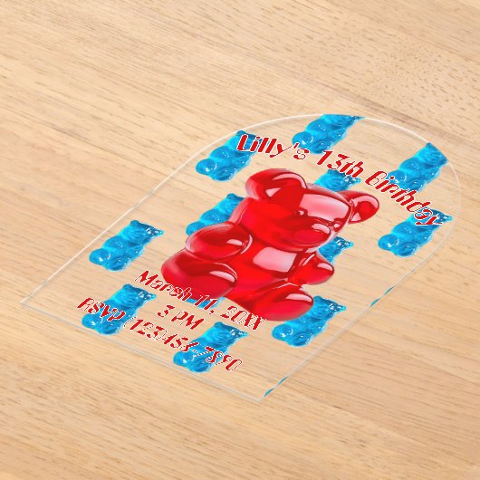 Gummy Jelly  アクリル招待状 (レイダウン)