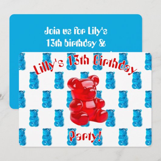 Gummy Jelly  招待状 (正面/裏面)