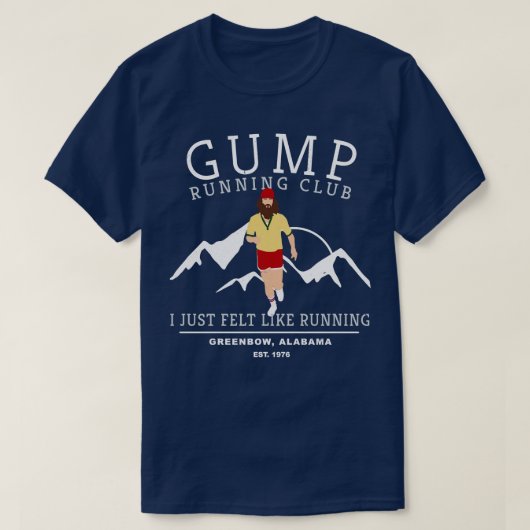 GUMPランニングズクラブグリーンボウアラバマエスト1976 Tシャツ (デザイン正面)