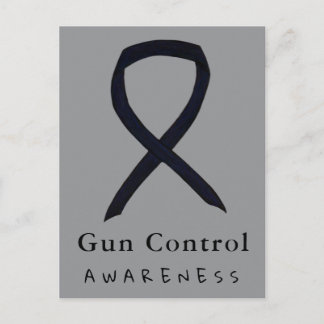 Gun Control Awareness Black Ribbon Postcards ポストカード