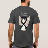 Gun Control Black Awareness Ribbon Angel T-Shirt Tシャツ (裏面)