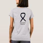Gun Control Black Awareness Ribbon Custom Shirt Tシャツ (裏面)