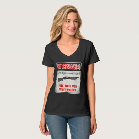Gun Control No Trespassing 2nd Amendment Freedom Tシャツ (正面フル)