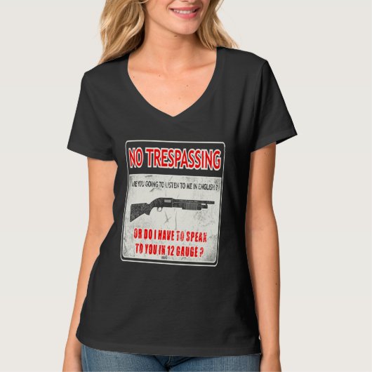 Gun Control No Trespassing 2nd Amendment Freedom Tシャツ (正面)