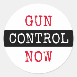 Gun Control Nowボタン ラウンドシール