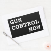 Gun Control Now、カスタム背景色 長方形シール (封筒)