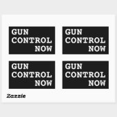 Gun Control Now、カスタム背景色 長方形シール (シート)
