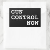 Gun Control Now、カスタム背景色 長方形シール (バッグ)