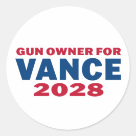 Gun Owner for Vance 2028 ラウンドシール