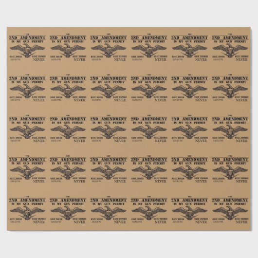 GUN PERMIT 2ND AMENDMENT   ラッピングペーパー (フラット)