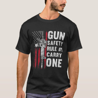 Gun Safety Rule 1 Pro 2Nd補正AR 15 American Tシャツ