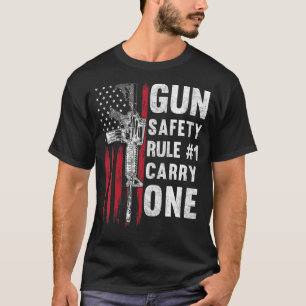 Gun Safety Rule 1 Pro 2Nd補正AR 15 American Tシャツ