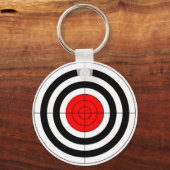 gun shooting range bulls eye target symbol キーホルダー (正面)