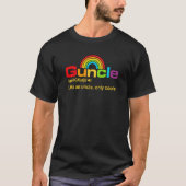 Guncle Rainbow Pride Support Lgbtq For Men Women B Tシャツ (正面)
