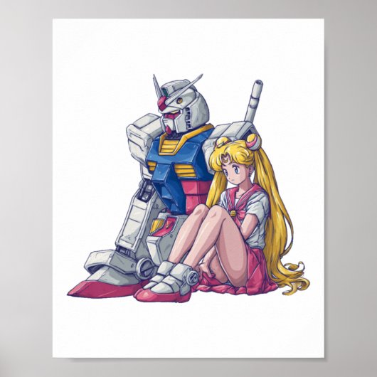 Gundam And Moon A Mecha Magical Crossover ポスター (正面)