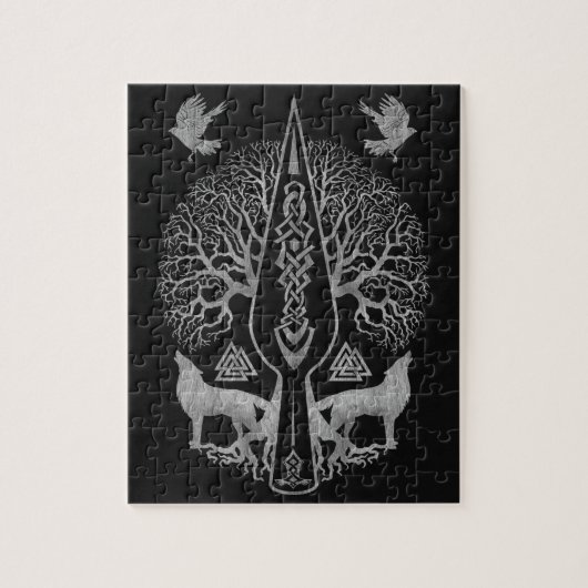 Gungnir -やりそして人生ののOdinの木 ジグソーパズル (縦)