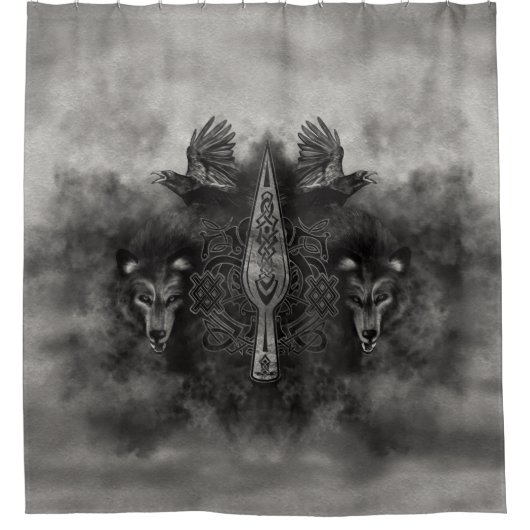 Gungnir - Odinのやり シャワーカーテン (正面)