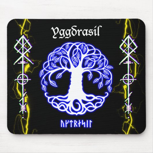 Gungnir Odin Spear thunder / Iggdrasil マウスパッド (正面)