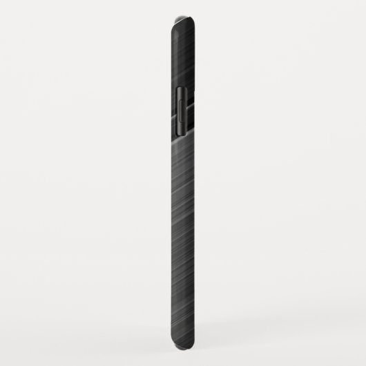 Gunmetalグレーテクスチャデザインパーソナライズされた名 Case-Mate iPhoneケース (裏面/右)