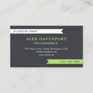 Gunmetal & Inchworm Guidon Pennant職業 名刺