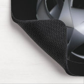 Gunmetal Textured Metal Sphere With Openings マウスパッド (コーナー)