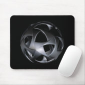 Gunmetal Textured Metal Sphere With Openings マウスパッド (マウス)