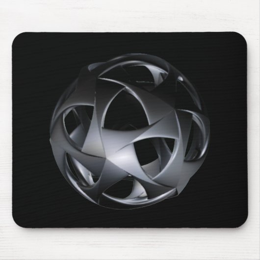Gunmetal Textured Metal Sphere With Openings マウスパッド (正面)