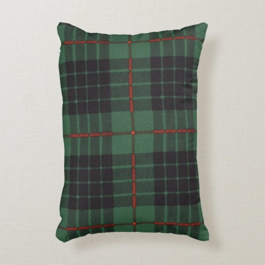 Gunnの一族の格子縞のスコットランド人のタータンチェック アクセントクッション (正面(垂直))