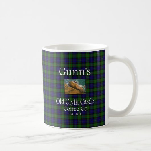 Gunnの古いClythの城のコーヒーCo. コーヒーマグカップ (右)