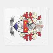 Gunnの家紋の紋章付き外衣 フリースブランケット (正面(横))