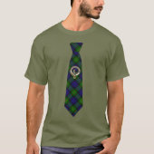 Gunn Scottish Clan Badge & Tartan Necktie Tシャツ (正面)