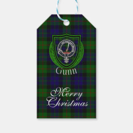 Gunn Scottish Clan Tartan & Crest ギフトタグ