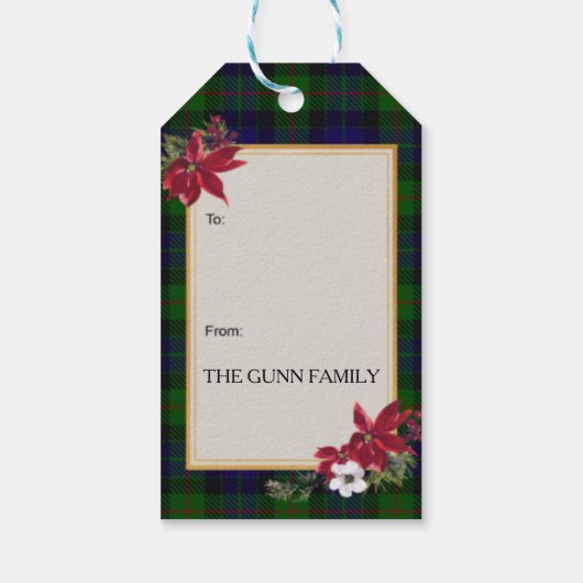 Gunn Scottish Clan Tartan & Crest ギフトタグ (裏面)