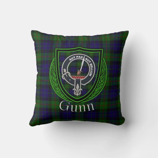 Gunn Scottish Clan Tartan & Crest クッション (裏面)